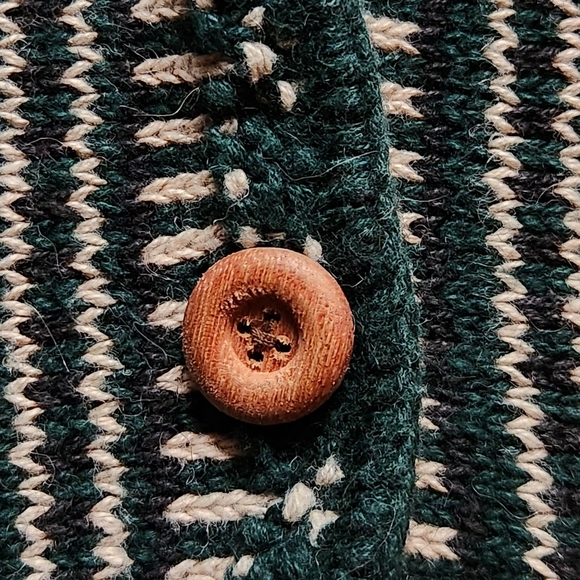 Vintage Sweater Vest Knit Boho Bohemian Aztec Cottagecore Naturecore Earthy Lake - Picture 11 of 11